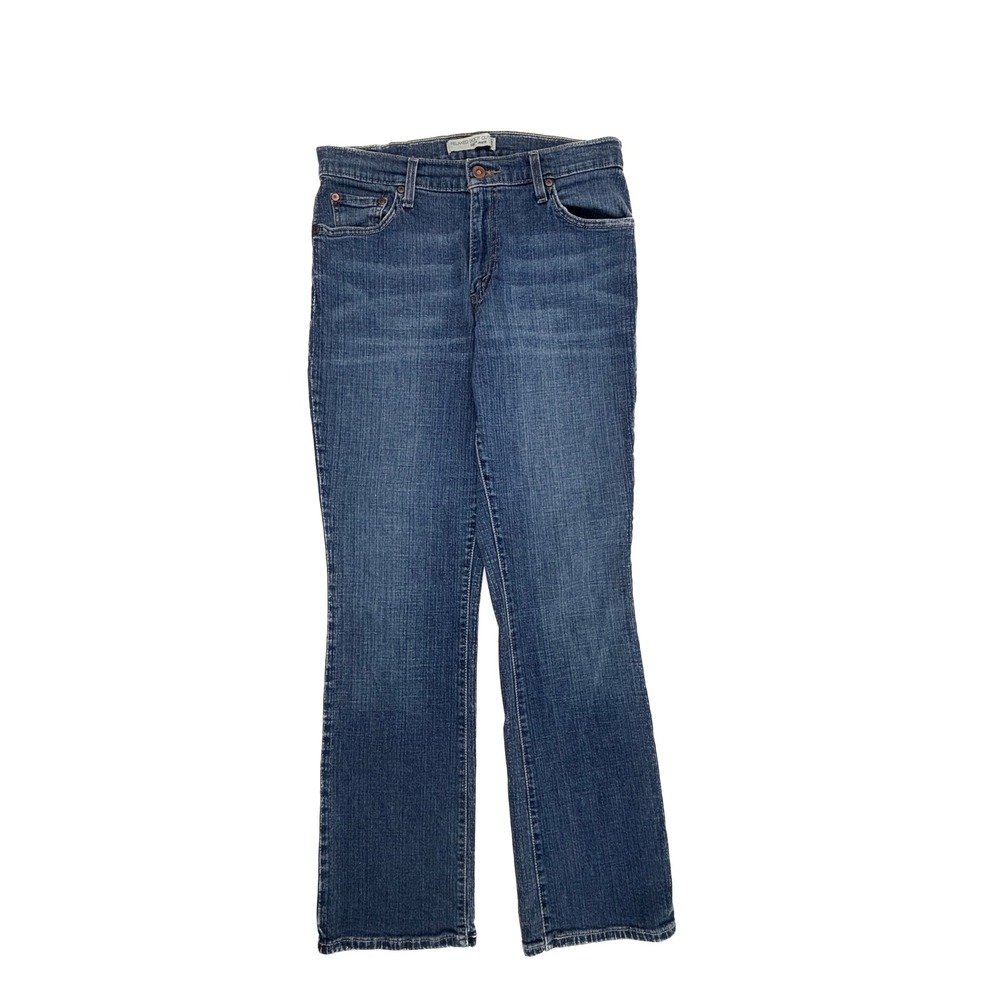 Levi's 550 Relaxed Boot Cut Jeans Womens 8 Dark Blue Denim Stretch 21871